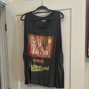 Maurices Black Graphic Muscle Tee Sleeveless